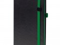 Ежедневник Ton Black, недатированный, черный с зеленым