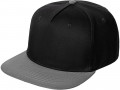 Бейсболка Foreside с прямым козырьком, черная с серым