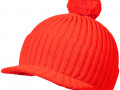 Вязаная шапка с козырьком Peaky, красная (кармин)