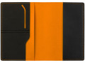 Обложка для паспорта Multimo, черная с оранжевым