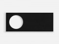 Лейбл из ПВХ с вырубкой «Круг», черный