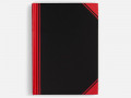 Блокнот Accenti Mini, черный с красным