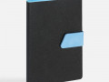 Ежедневник Boom, недатированный, черный с голубым