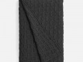 Плед Braidera, темно-серый меланж (асфальт)