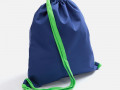Рюкзак B3, синий с зелеными лямками