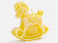Свеча фигурная «Лошадка-качалка», желтая