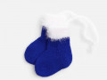 Подвеска на елку «Вьюжка», носочки, синяя
