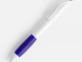 Ручка шариковая Grip, белая (молочная) с синим