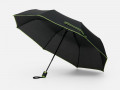 Зонт складной Edgeline, черный с зеленым