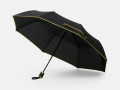 Зонт складной Edgeline, черный с желтым