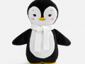 Мягкая игрушка Beastie Toys, пингвиненок с белым шарфом