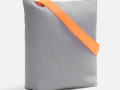 Шопер B5, серый с широкими оранжевыми ручками