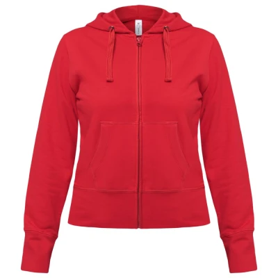Толстовка женская Hooded Full Zip красная