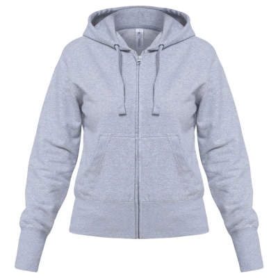 Толстовка женская Hooded Full Zip серый меланж