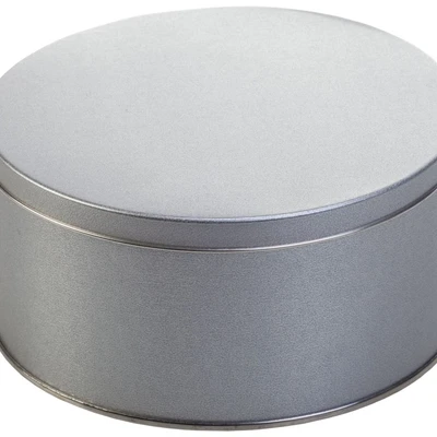 Коробка Pragmax M, круглая, серебристая