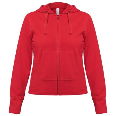 Толстовка женская Hooded Full Zip красная