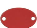 Шильдик металлический Alfa Oval, красный