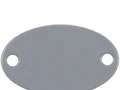 Шильдик металлический Alfa Oval, серый