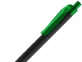 Ручка шариковая Prodir QS01 PRT-T Soft Touch, черная с зеленым