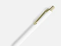 Ручка шариковая Lobby Soft Touch Gold, белая