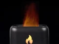 Увлажнитель-ароматизатор Fire Flick с имитацией пламени, черный