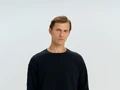 Свитшот оверсайз унисекс Omnifit, черный