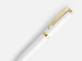Ручка шариковая Letra Gold, глянцевая, белая
