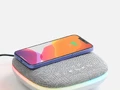 Bluetooth-колонка с беспроводной зарядкой и подсветкой Terrafonic, серая