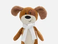Мягкая игрушка Beastie Toys, собачка с белым шарфом