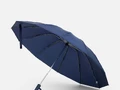 Зонт обратного сложения inLoop с ручкой-карабином, темно-синий