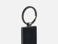 Брелок Gun Metal Leather Rectangle, графитовый
