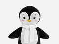 Мягкая игрушка Beastie Toys, пингвиненок с белым шарфом