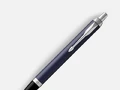 Ручка шариковая Parker IM Core Matte Blue CT, темно-синяя с черным