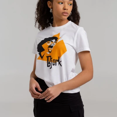 Футболка женская «Меламед. Bjork», белая
