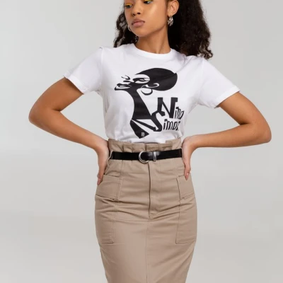 Футболка женская «Меламед. Nina Simone», белая