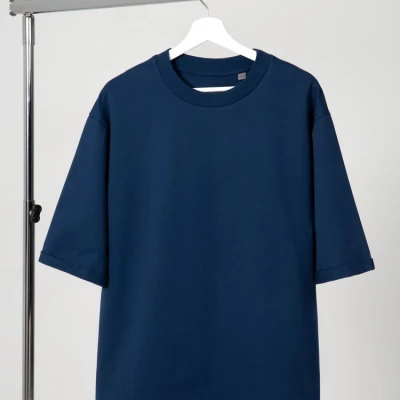 Футболка оверсайз унисекс Kosmos 2.0, темно-синяя