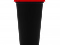 Стакан с крышкой Color Cap Black, черный с красным