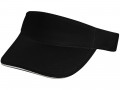 Козырек Active, черный с белым кантом
