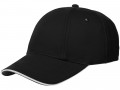 Бейсболка Canopy, черная с белым кантом