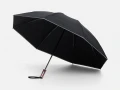 Зонт наоборот складной Futurum со светоотражающим кантом, черный