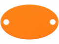 Шильдик металлический Alfa Oval, оранжевый неон