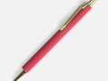 Ручка шариковая Lobby Soft Touch Gold, красная